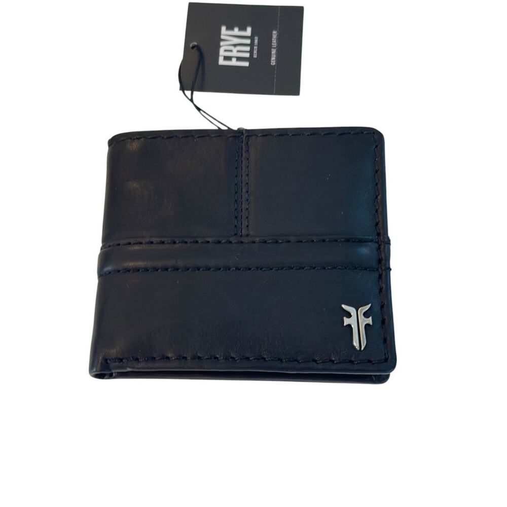 Frye Nash Double Billfold Wallet Black Boxed